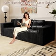 thumbnail image 4 of LUCKHAO 71" Corduroy Cloud Loveseat for Adults, Memory Foam Compressed Sofa for Living Room Bedroom, 4 of 7