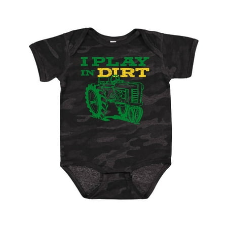 

Inktastic Play in Dirt Tractor Boys or Girls Baby Bodysuit