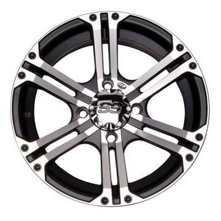 ITP SS Alloy SS212 Wheel 12x7 - 4/115 - 5+2 Machined, Black #215221