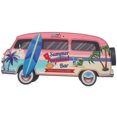 thumbnail image 1 of Hawaiian Bus Shape Hanging Sign Wood Sign Beach Themed Hanging Sign Wood Front Door Sign, 1 of 4
