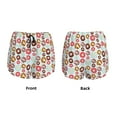 thumbnail image 3 of Balery Colorful Donuts Pattern Women's Running Shorts with Liner 2 Pockets Elastic Workout Athletic Gym Yoga Shorts-Small, 3 of 7