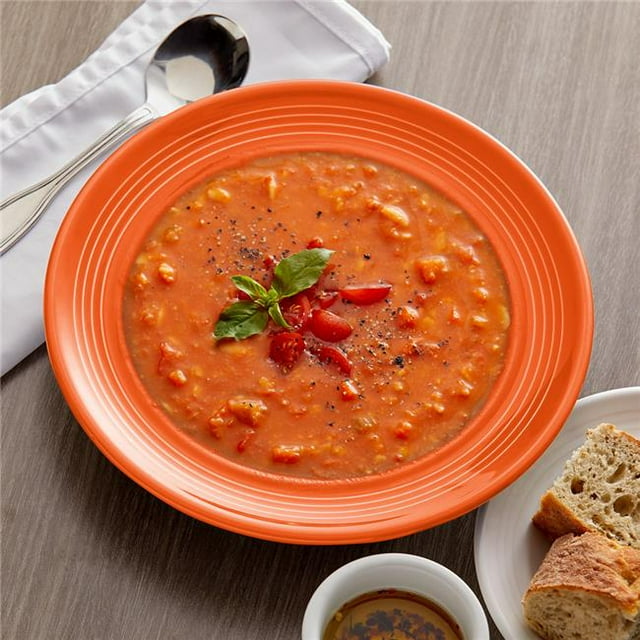 Tuxton CPD-090 12 oz Papaya Rim Soup Bowl, Orange