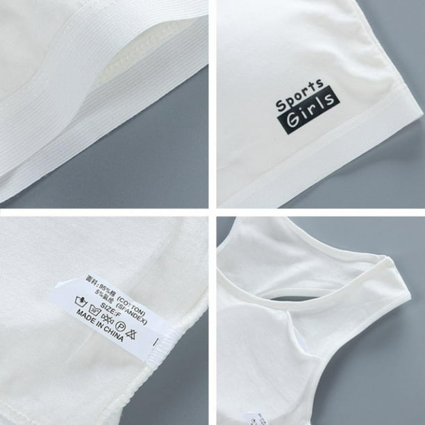 AMERTEER 5 Pack Gift Girl Bra Teen Crop Top Underwear Vest