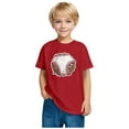 thumbnail image 4 of STETMN Girls Baseball Shirt for Game Day: Cute Short Sleeve Baggy Tee with Sports Print, 3-10Y, 4 of 5