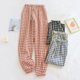 thumbnail image 2 of Pantalones de pijama a cuadros para hombre y mujer, ropa de casa de algodón, multicolor, fina, 3xl, para primavera y verano, 2 of 4