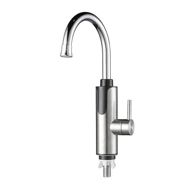 Grifo eléctrico para el hogar, pantalla digital, grifo de calentamiento rápido, grifo de acero inoxidable para baño y cocina