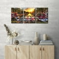 thumbnail image 2 of 3 Pieces Framed Wall Art Decorations Sunrise Over Amsterdam Painting Print on Canvas Netherlands Flowers Bicycles Wall Art for Home Office Decor Modern Artwork Ready to Hang - 12" x 16" x 3, 2 of 6