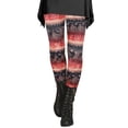 thumbnail image 2 of Lroveb Christmas Leggings for Women Day Fall Winter Artistic Splash Printed Soft Stretchy Pants Yoga Leggings, 2 of 9