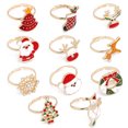 thumbnail image 3 of Unisex Cartoon Snowman Ring Christmas Adjustable Alloy Holiday Ring Festive Drip Oil Design Adjustable Fit For Comfort, 3 of 3