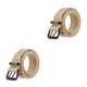 thumbnail image 2 of Sonducket Cinturón de cintura Accesorio de moda ajustable formal Lona transpirable con hebilla de metal Correa de negocios unisex para Caqui 2piezas, 2 of 6