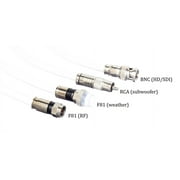 6 Foot Black - Solid Copper Coax Cable - RG6 Coaxial Cable with Connectors, F81 / RF, Digital Coax for Audio/Video, Cable TV, Antenna, Internet, Satellite, 6 Feet (1.8 Meter)