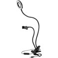 thumbnail image 2 of Portable Selfie Ring Light, 360 ? Long Arm Table Holder LED Fillin Light, Adjustable in 3 Colors, with Mobile Phone Stand, for Live Stream, Makeup, Photography, Video, 2 of 8
