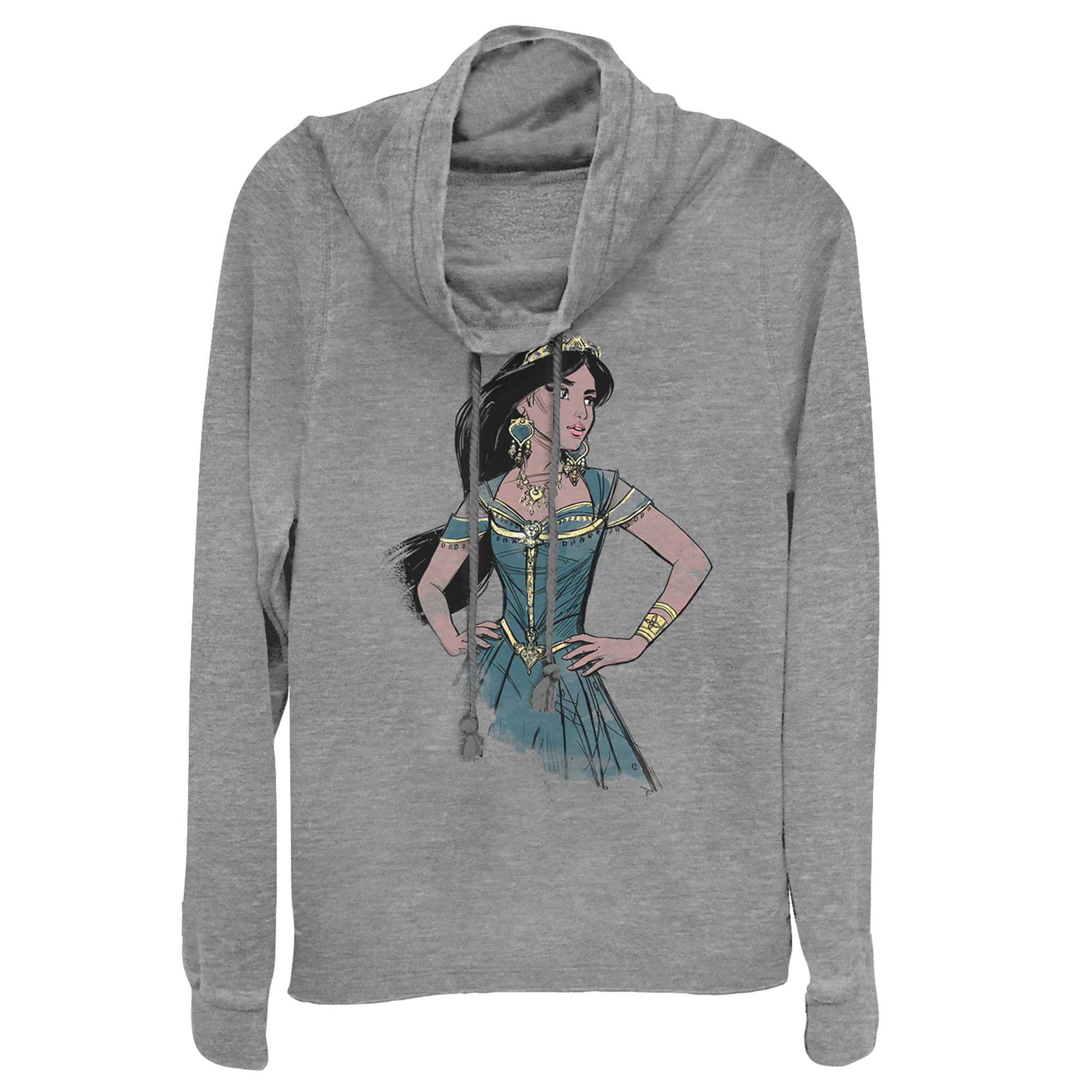 Disney Aladdin Live Action Jasmine Face Portrait Sketch Sweatshirt 