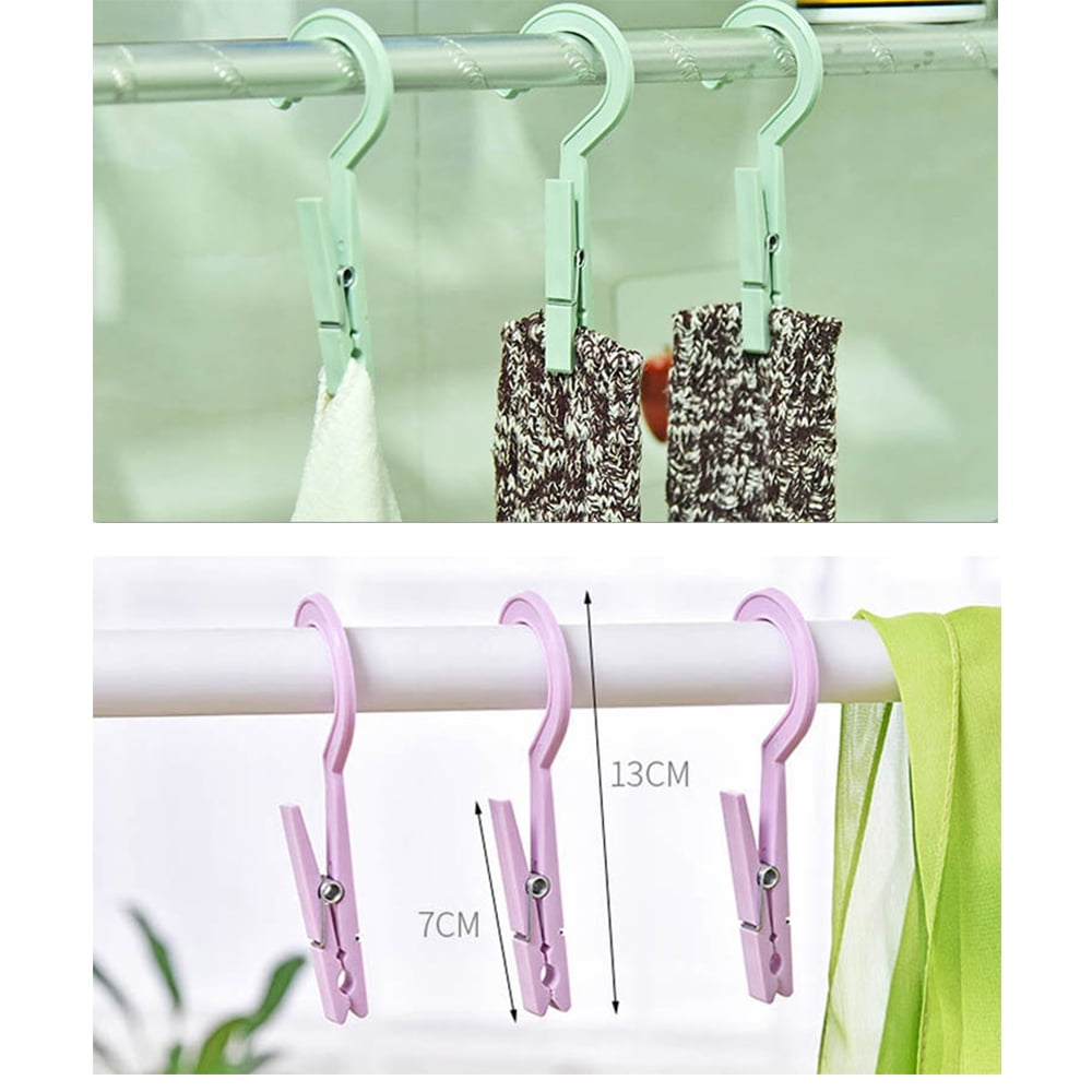 Clothespin Socks Hanger Clothes Line Peg Clip Securing Drying 24 Clips G 