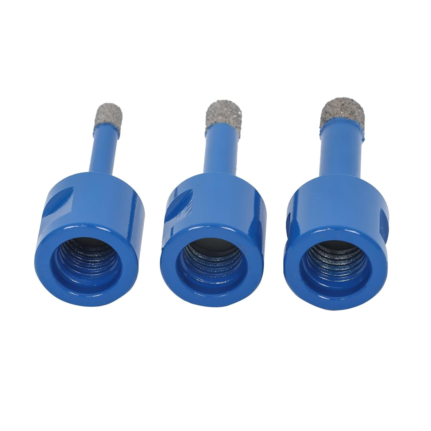 8pcs Diamond Hole Saw Drill Bits Set, 6-68mm M14 Threaded Core Drill Bits for Tile, Ceramic, Porcelain, Marble, Granite, Stone - Triangle Shank with Storage Case (Blue)