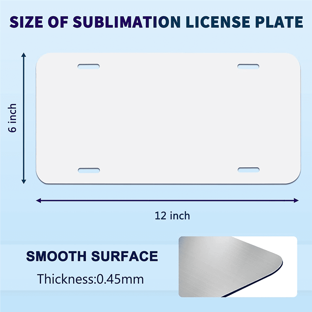 10 Pcs Aluminum Sublimation Photo Blanks, 8*12/6*8/4*6 inch Metal  Sublimation Blanks DIY Blank Metal Sign 0.45mm Thickness White Aluminum  Photo Sign