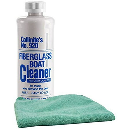 Collinite 920 Fiberglass Boat Cleaner (16 oz.) with Microfiber Cloth (2 (Best Cleaner For Fiberglass Boat)