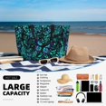 thumbnail image 5 of Sigee Blue Floral with Butterflies Print Extra Large Waterproof Beach Travel Bag with Zipper - Durable and Versatile for Vacation, Gym, and Daily Use, 5 of 7