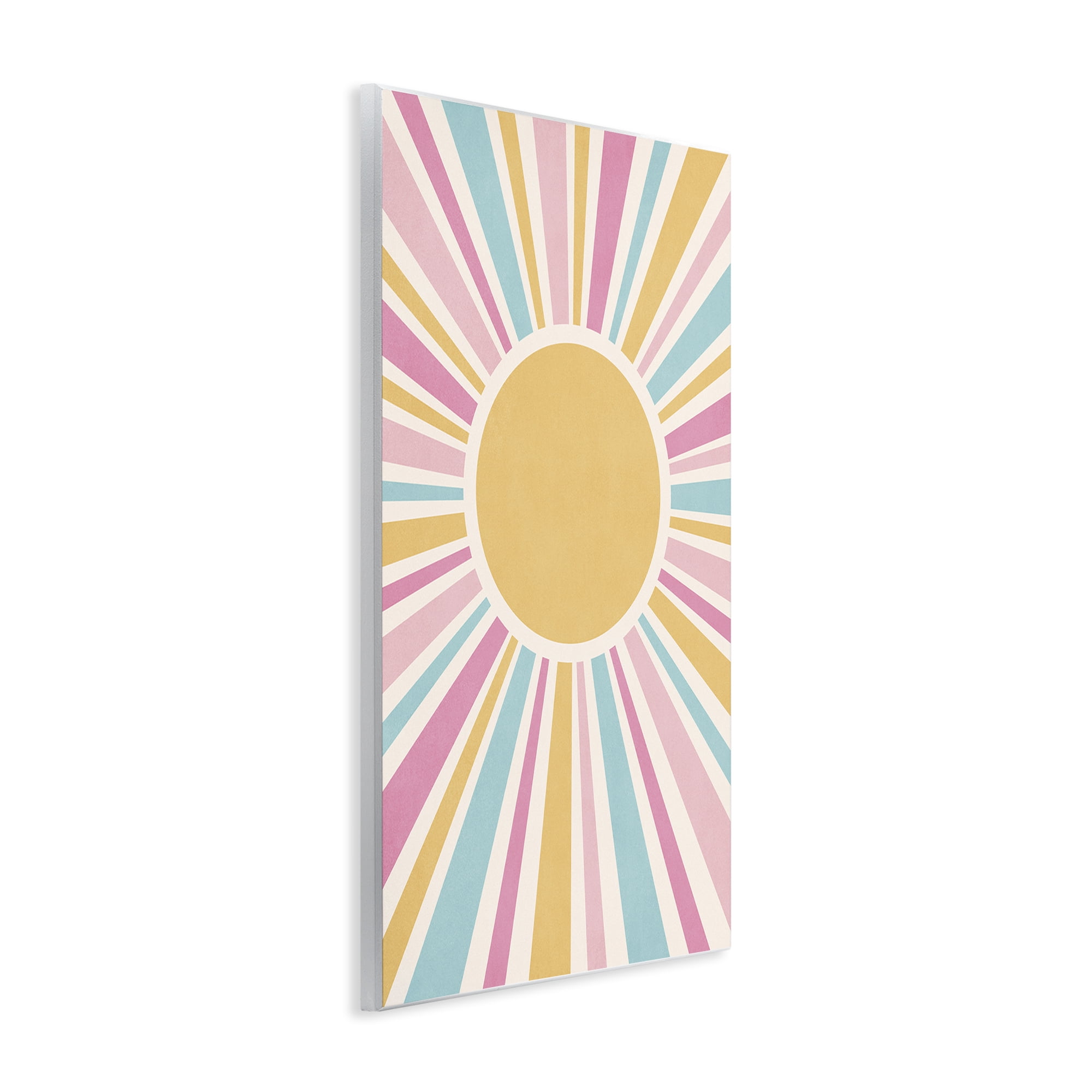 Stupell Industries Groovy Pastel Sun Rays Abstract Painting Unframed Art Print Wall Art, 13 x 19