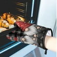 thumbnail image 5 of Valentines Gnomes Oven Mitts and Pot Holders Set of 2, Buffalo Check Heat Resistant Oven Mitts Kitchen Oven Glove for Cooking, Baking, 5 of 6