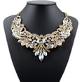 thumbnail image 5 of SmartBy Colorful Rhinestone Flower Pendent Chain Choker Statement Collar Bib Necklace, 5 of 7
