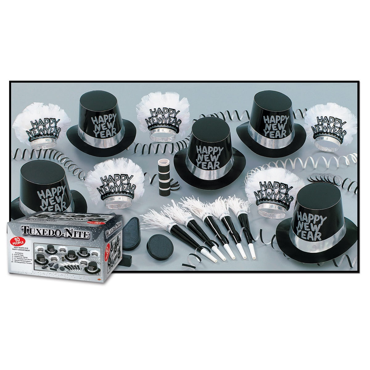 The Tuxedo Nite Kit For 10 People For New Year S Eve Walmart Com Walmart Com