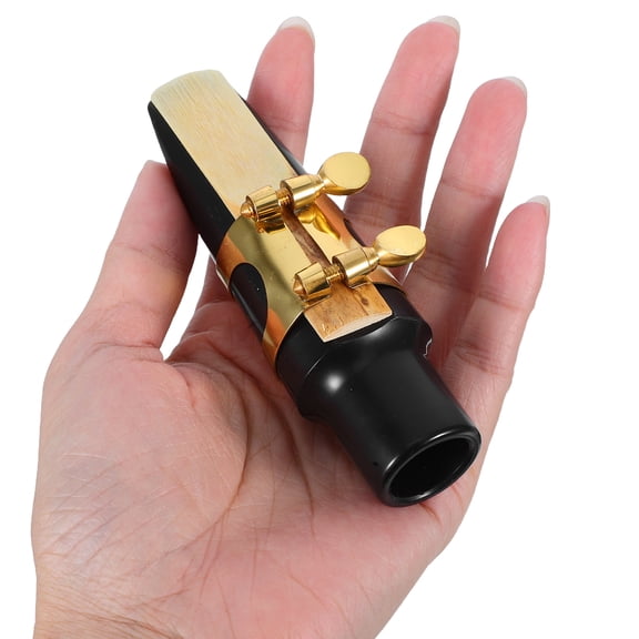 ETHZZLE ABS Saxophone Mouthpiece Kit Mouthpiece with Plastic Caps Saxophone Instrument Accessories Replacement Parts