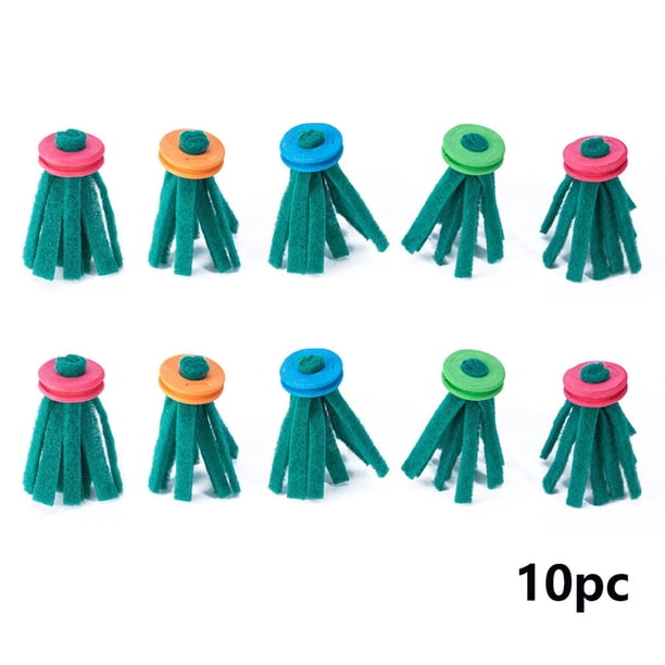 10Pcs Spawning Mop For Fish 2x4 Inch Floating Spawning Mop No Damage Replacement Breeder Mop For Aquarium Fish Tank