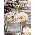 thumbnail image 4 of Outdoor Tablecloth with Umbrella Hole and Zipper, Fall Grey Orange Round Table Cloth 54 Inch Waterproof Tablecloth, Thanksgiving Pumpkins Rustic Maple Leaf Picnic Table Cover for Patio Camping, 4 of 7