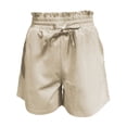 thumbnail image 4 of SONXAHE Women Ruffled Drawstring Shorts Elastic Waist Casual Walking Bottoms, 4 of 5