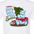 thumbnail image 4 of Inktastic I Wanna Hippopotamus for Christmas Cute Hippo T-Shirt, 4 of 5