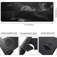 thumbnail image 2 of Moon Mouse Pad, Personalized Dark Mousepad, Durable Non-Slip Rubber Base Planet Computer Desk Mat for Home Game Office Essentials, 31.5x11.8 in, 2 of 6