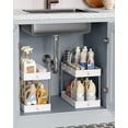 thumbnail image 4 of Fregadero de baño de 2 niveles, organizadores y almacenamiento de gabinetes de cocina, 15.7 x 8.7 x 12.2 pulgadas, blanco, 4 of 14