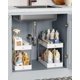 thumbnail image 4 of Fregadero de baño de 2 niveles, organizadores y almacenamiento de gabinetes de cocina, 15.7 x 8.7 x 12.2 pulgadas, blanco, 4 of 14