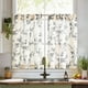 thumbnail image 1 of Cortinas de cocina Jinchan con estampado floral de lino, 36 cm, 2 paneles, 1 of 9