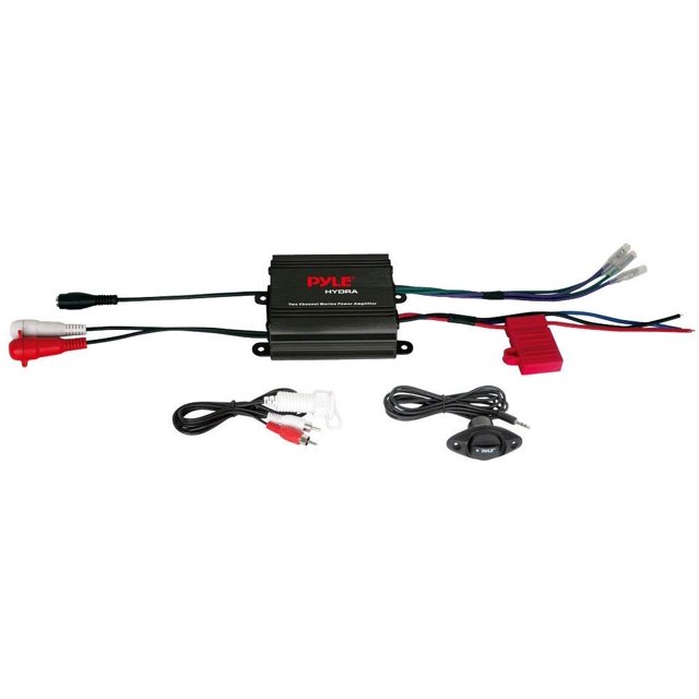 Upgraded Version Pyle Premium Boat Amp Marine Grade 2 Channel, 400 Watt