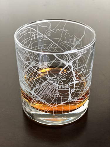 11 oz Rocks Whiskey Old Fashioned Glass City Map Maui Hawaii 