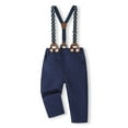 thumbnail image 5 of XEGLSBU Boys Christmas Outfit 5T Stylish Boys Formal Party Elegant White Dress Shirt with Suspenders and Tailored Pants for and Photoshoots White Size 2-3 Years, 5 of 8