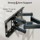 thumbnail image 5 of MOUNTUP Soporte de pared para TV de movimiento completo para la mayoría de televisores de 42 a 82 pulgadas, soporte de pared para TV con giro e inclinación articulado, soporte para TV Max VESA 600 x 4, 5 of 5