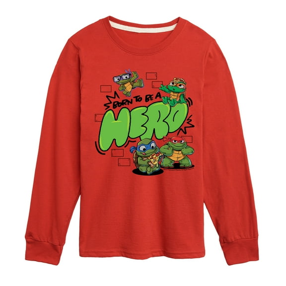 Teenage Mutant Ninja Turtles Mutant Mayhem - Born To Be A Hero - Toddler & Youth Long Sleeve Graphic T-Shirt