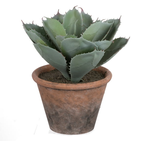 A&B Home 10-inch Green and Brown Potted Plush Cactus