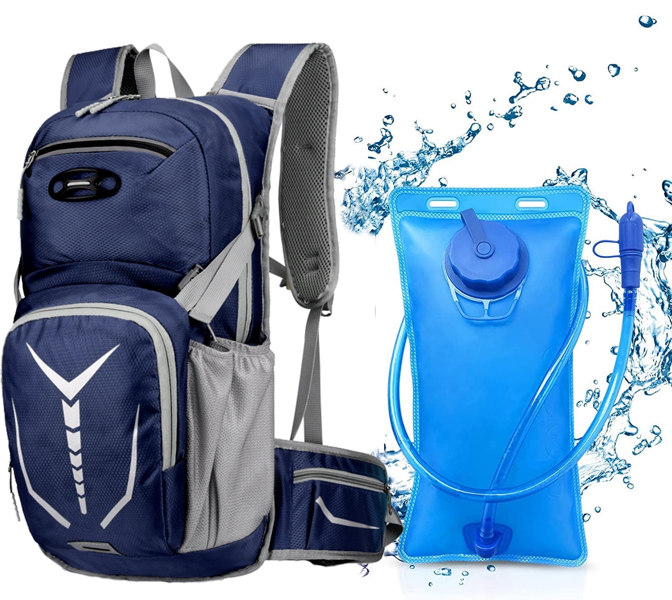 Lightweight Hydration Backpack, Running Backpack with 2L Water Bladder