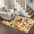 thumbnail image 3 of Area Rugs 3'x5', Gnomes Pumpkins Fall Carpet Runner Indoor Outdoor Rugs Home Decor Aesthetic, Thanksgiving Pumpkin Leaves Non Slip Mats Washable Accent Rug for Living Room Bedroom, 3 of 8