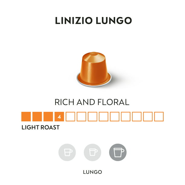 Net For pokker akademisk Nespresso Rainforest Alliance, Linizio Lungo Light Roast, OriginalLine  Coffee Pods, 40 Ct (4 Boxes of 10) - Walmart.com