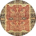 thumbnail image 1 of Ahgly Company Indoor Round Abstract Brown Red Abstract Area Rugs, 8' Round, 1 of 6