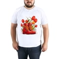 thumbnail image 4 of Summer Men Tee ShirtFlowers (27) Graphic Letter Print T Shirts Crew Neck Short Sleeves Sports Sizes XS-5XL, 4 of 5