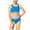 Blue, variant on Girls Bathing Suit Color-Block Adjustable Straps Bikini Sets Girls Two Piece Swimsuits with Chest Pad Swimwear 7-16Years