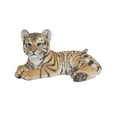 thumbnail image 1 of Garden Decor Animal Statue Baby Yellow Tiger Cub Laying Down Statue, 1 of 5
