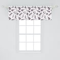 thumbnail image 2 of Ambesonne Music Window Valance, Musical Instruments and Notes, 54" X 18", Eggplant and White, 2 of 3