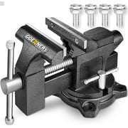 Goehner's Workbench Bench Vise, 4-1/2" Vice with 240 Swivel Base Clamp Home Vises Rotation Base for Workbench